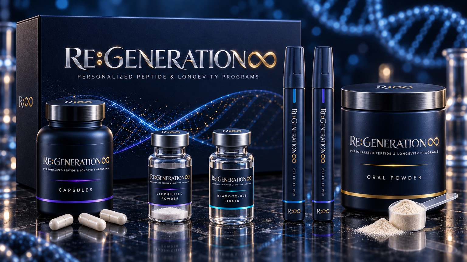Concept display for personalized peptide and longevity programs